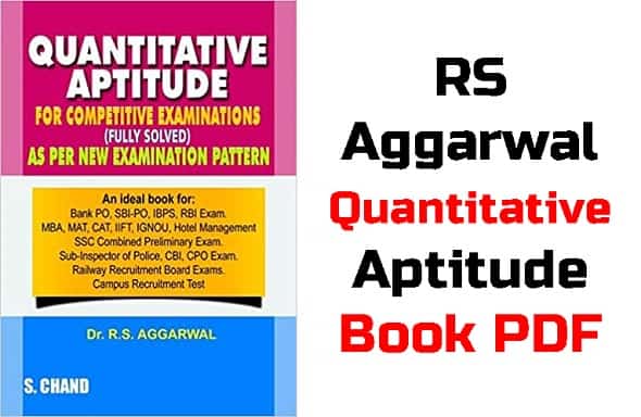 rs aggarwal quantitative aptitude book free download pdf